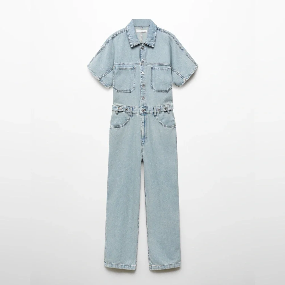 Mango Light Blue Denim Jumpsuit NWT - Picture 2 of 4